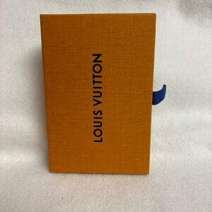 LOUIS VUITTON Small Orange Blue Pull Out Tab Gift Box Empty
